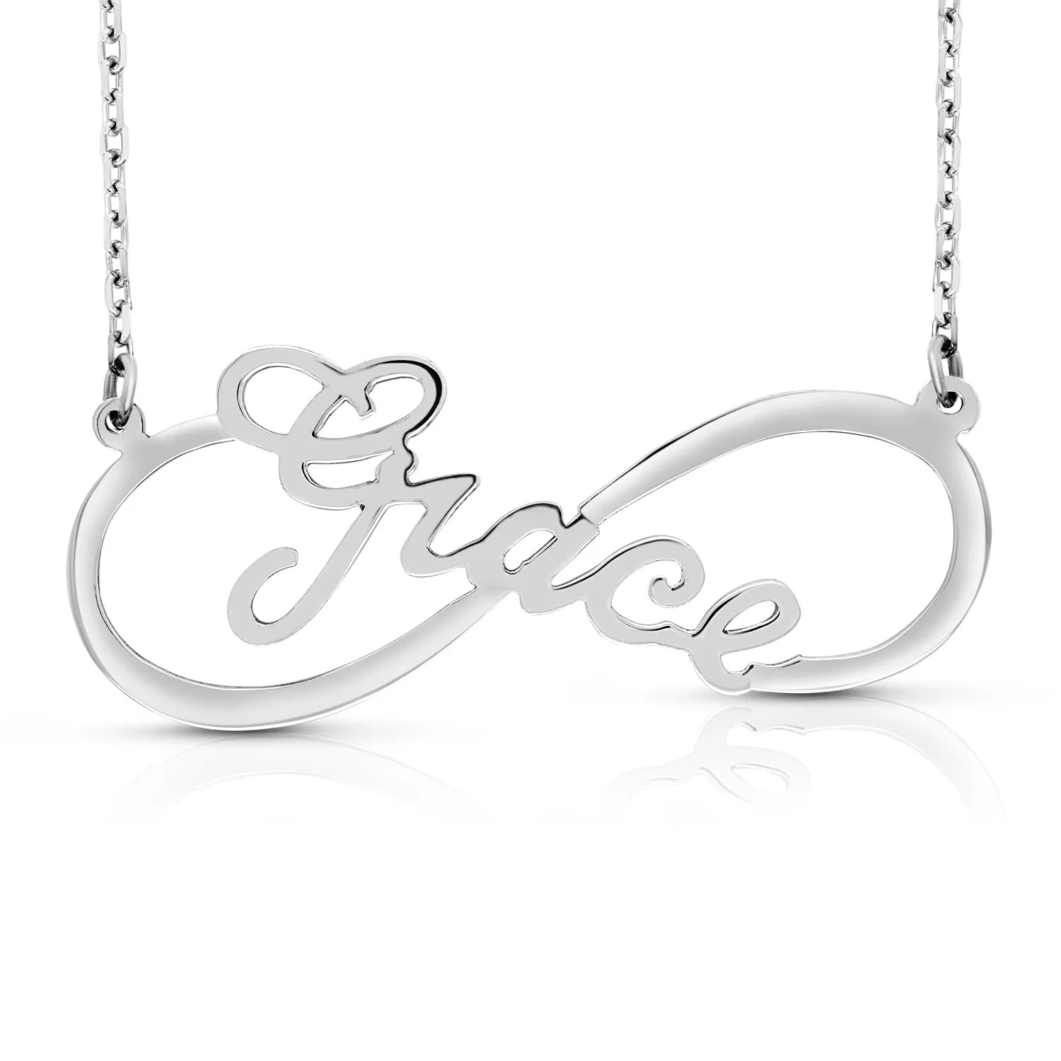 14 Karat Infinity Style Name Necklace