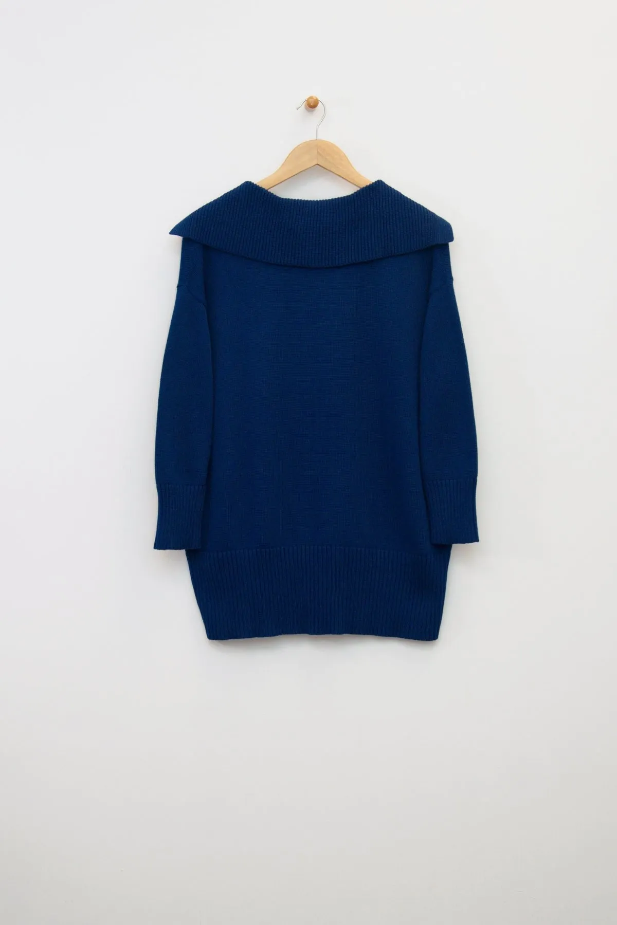 27" Polo Collar Open Neck Sweater