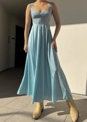 70’s Baby Blue Maxi Slip (S)