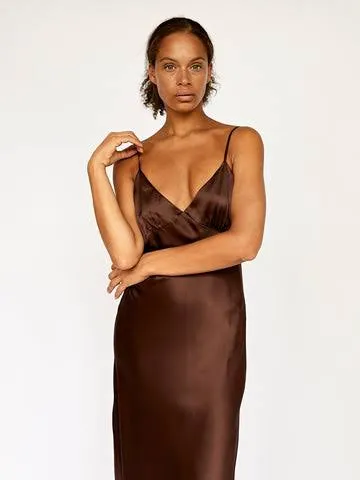 90'S IT GIRL MAXI DRESS - CHOCOLATE