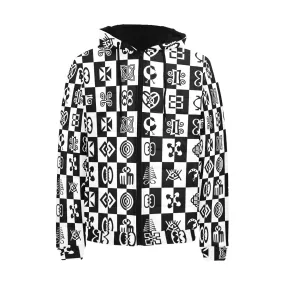 ADINKRA CHECCMATE  Padded Hooded Jacket