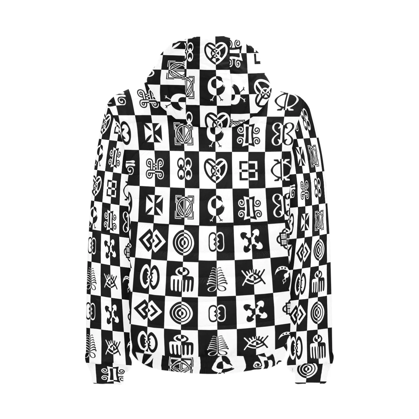 ADINKRA CHECCMATE  Padded Hooded Jacket