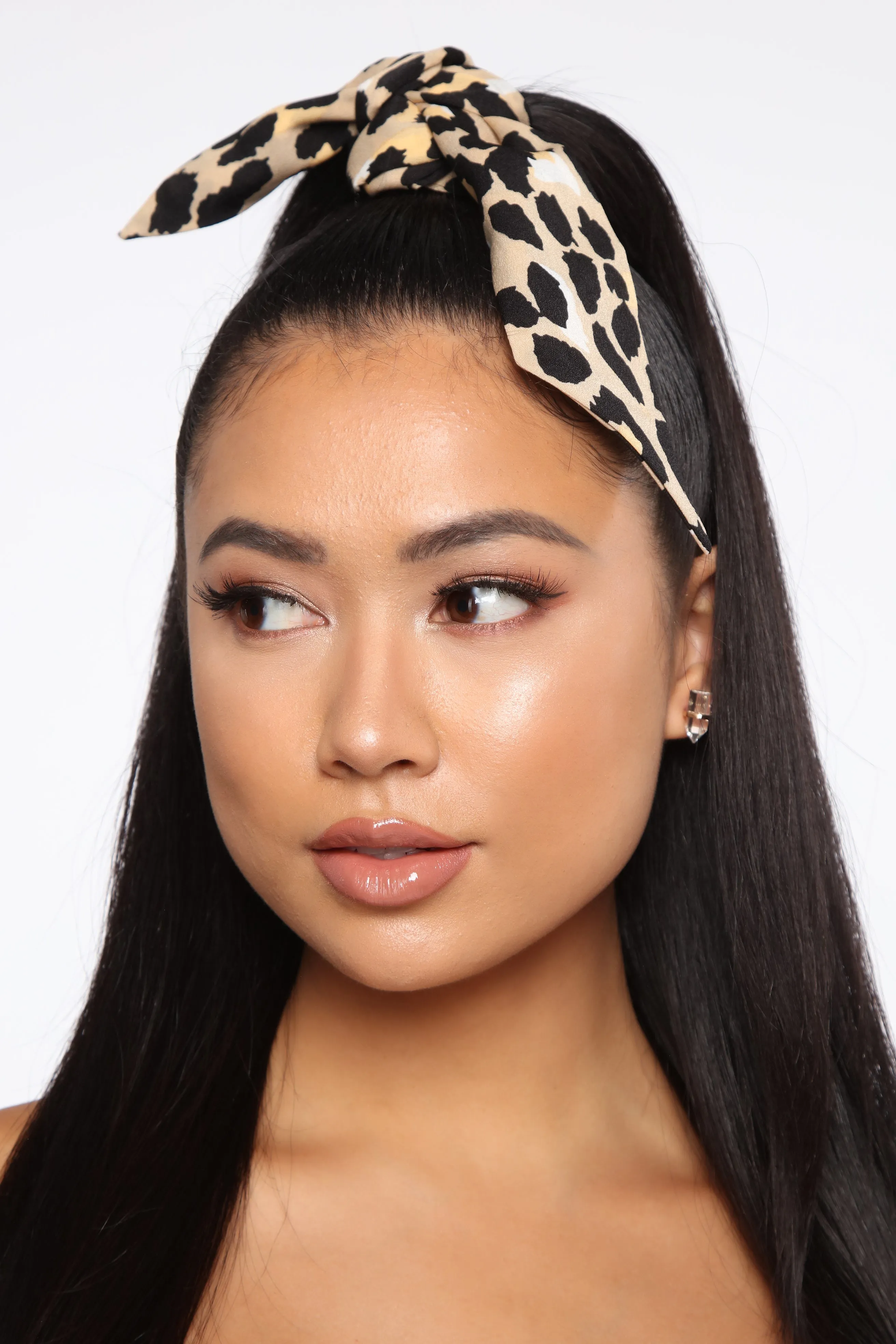 All For You Skinny Head Scarf - Leopard