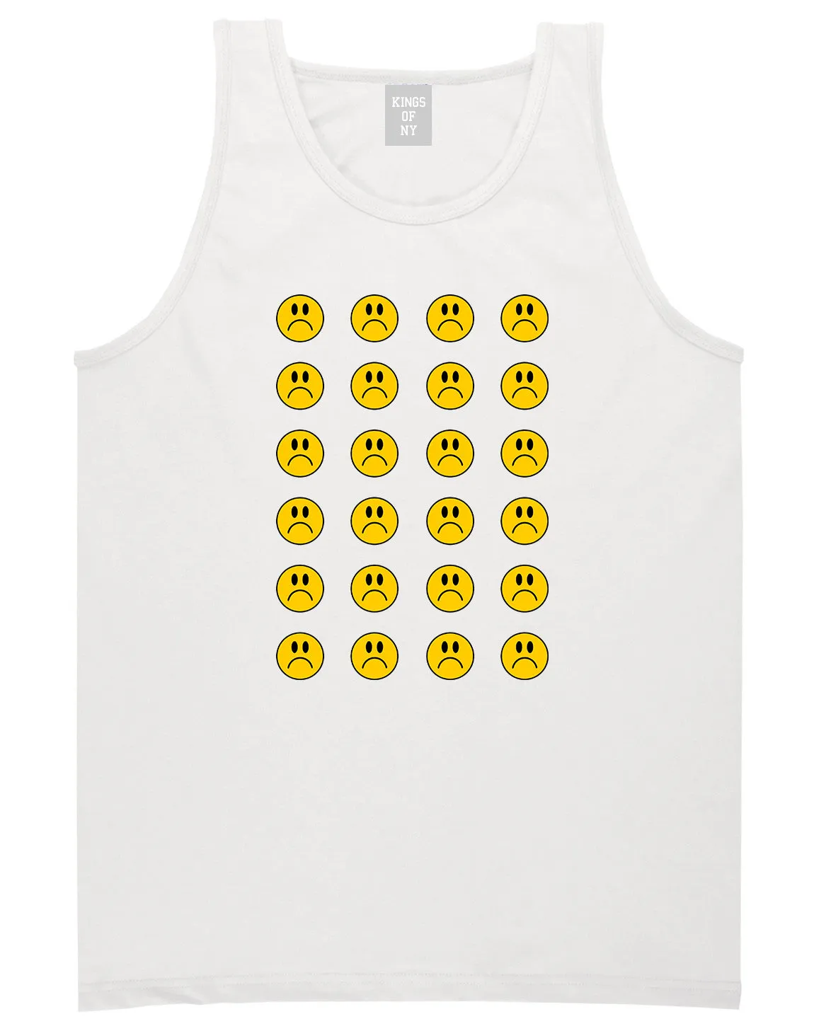 All Over Sad Face Mens Tank Top Shirt