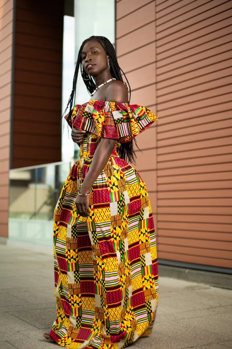 Amazing Kente African Maxi Dress