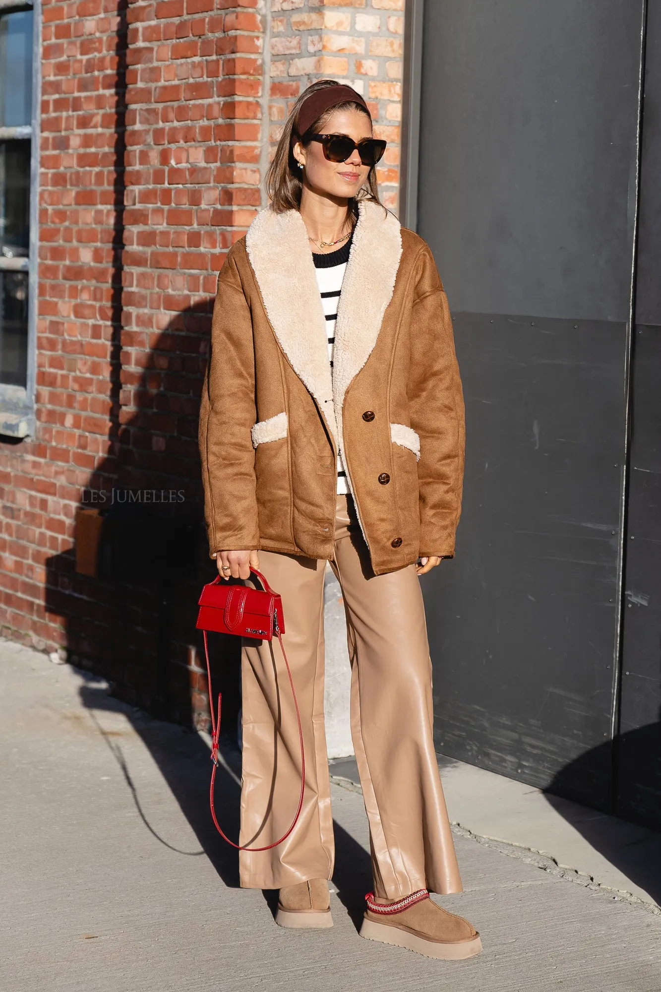 Amy coat cognac