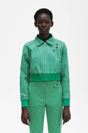 Amy Winehouse Fred Perry Green Embroidered Gingham Jacket