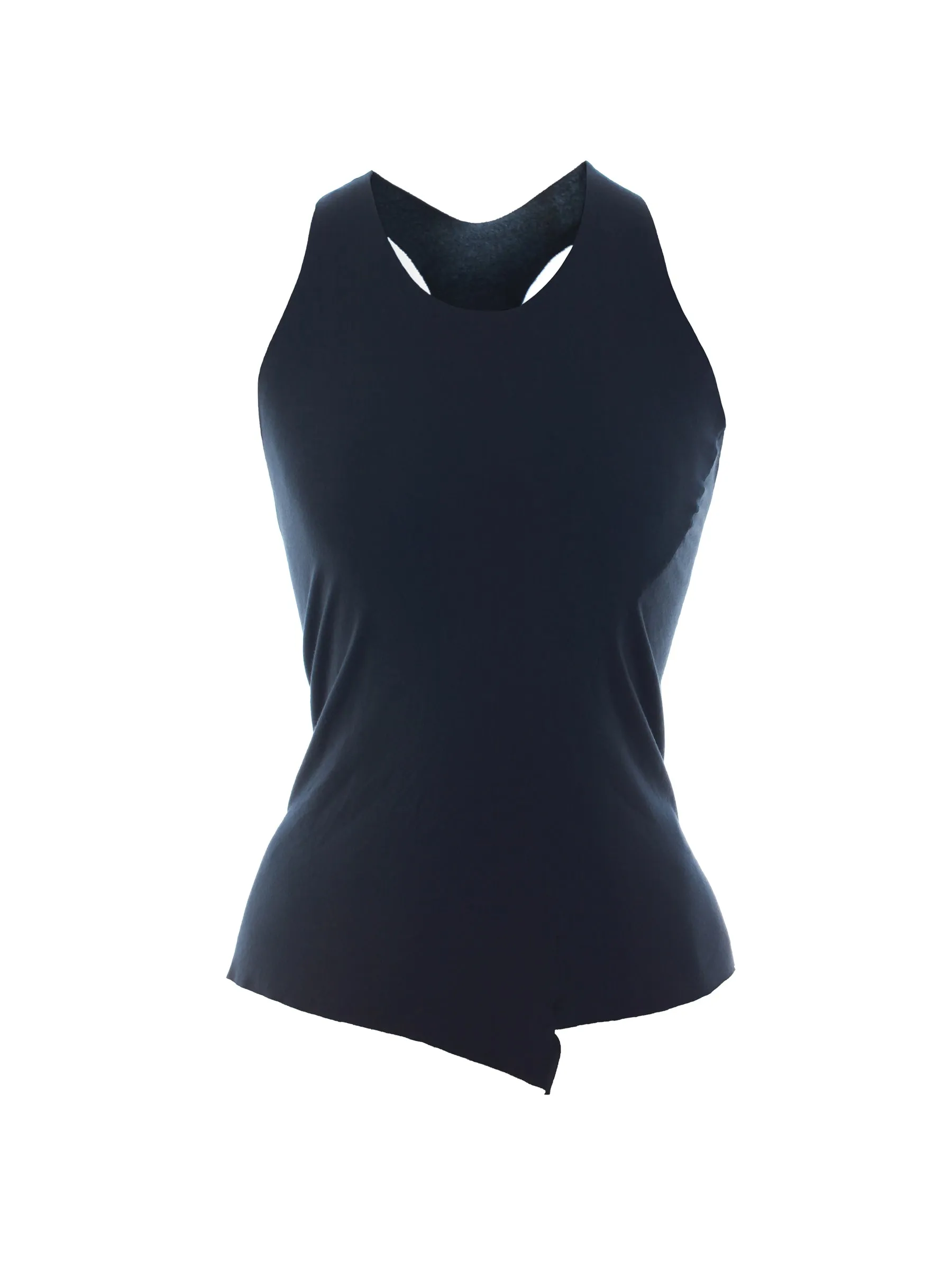 Asymmetrical Tank Top in Black