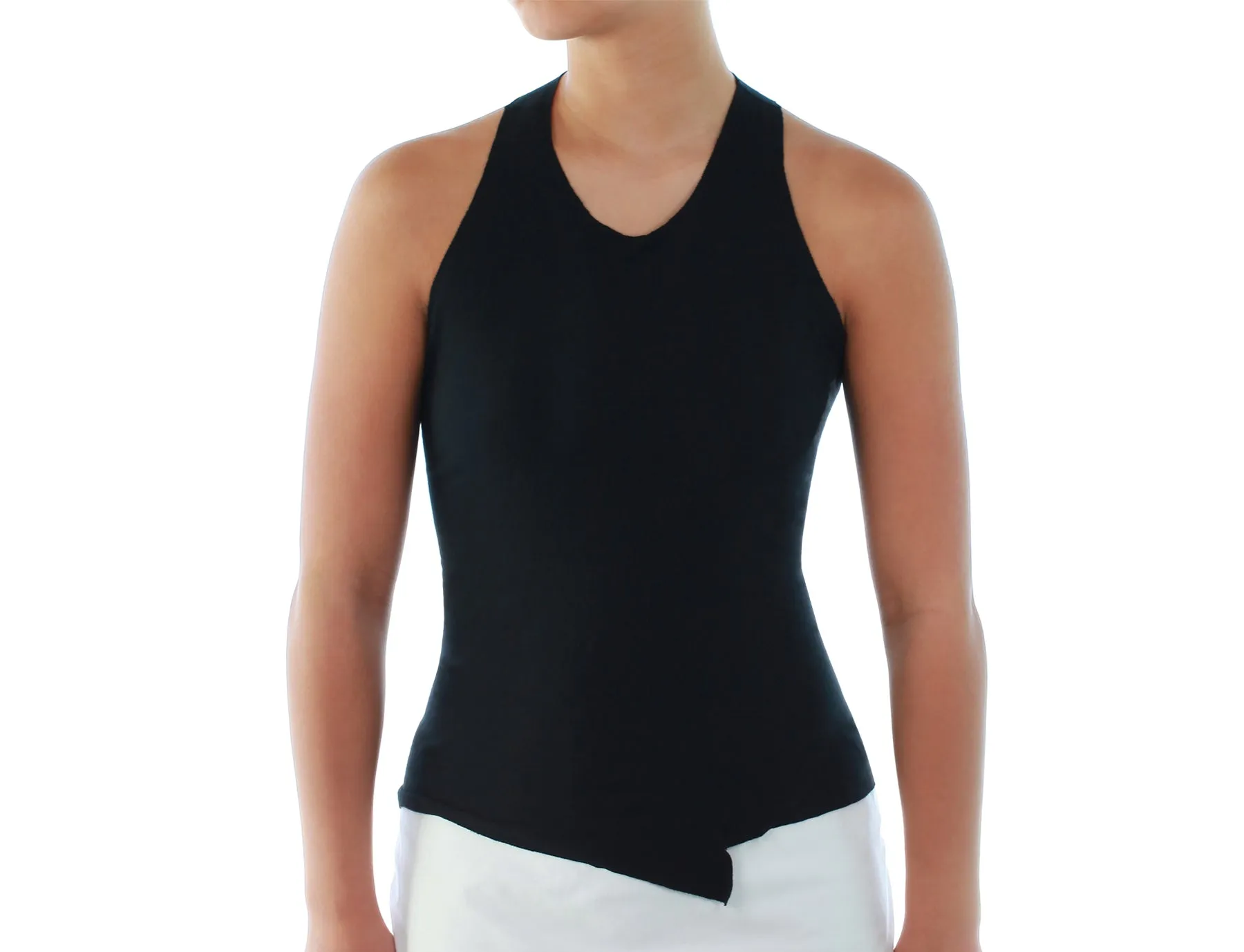 Asymmetrical Tank Top in Black