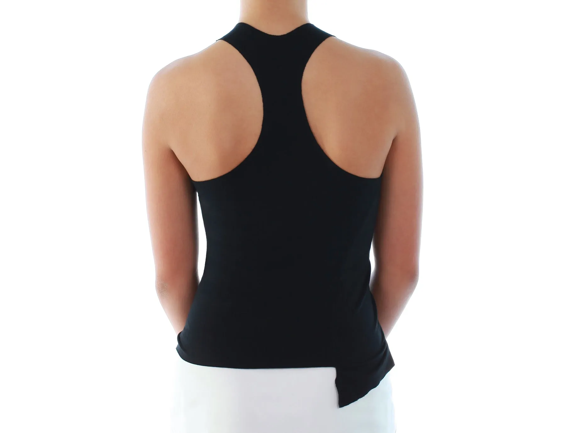 Asymmetrical Tank Top in Black