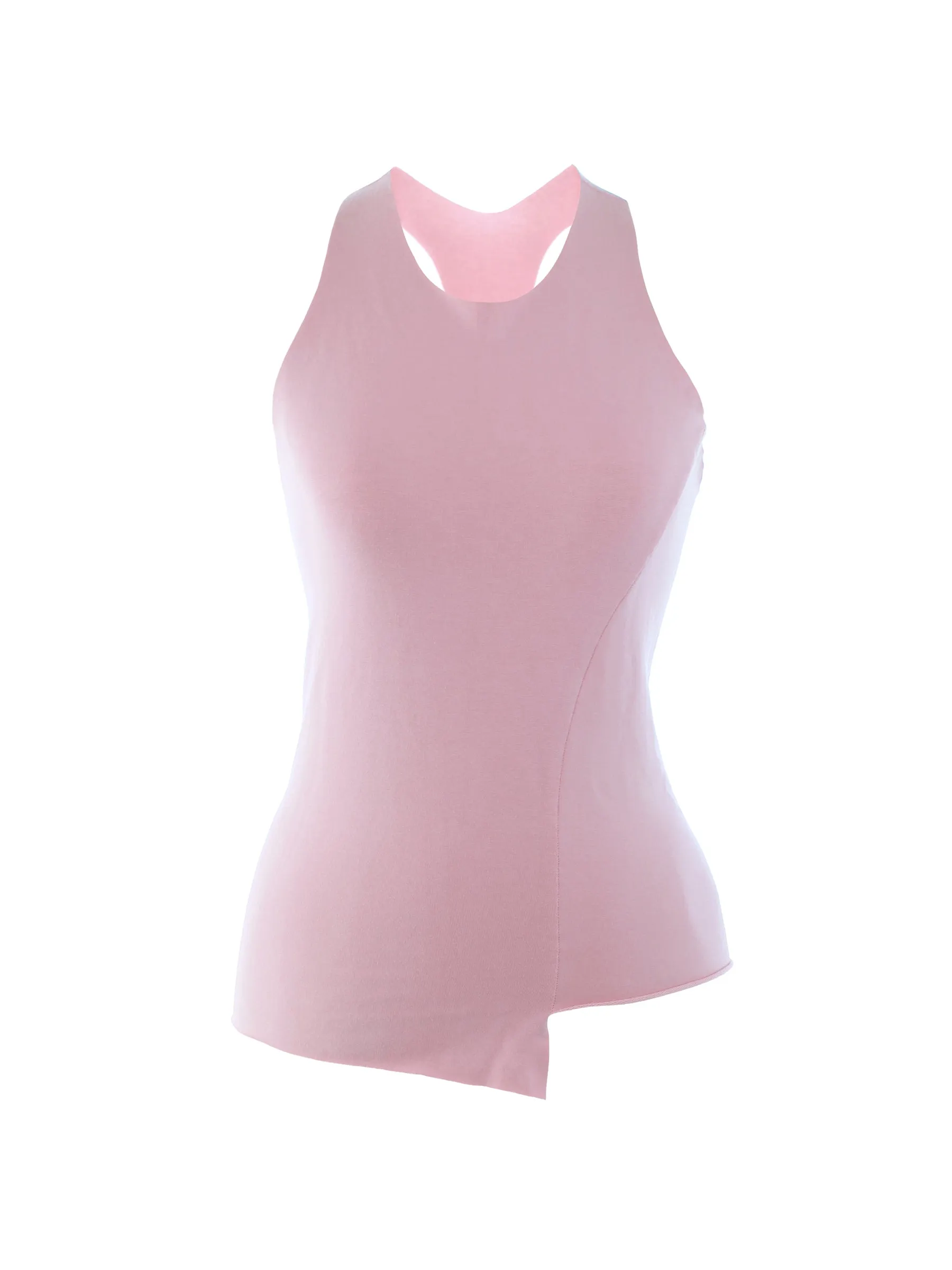 Asymmetrical Tank Top in Pink