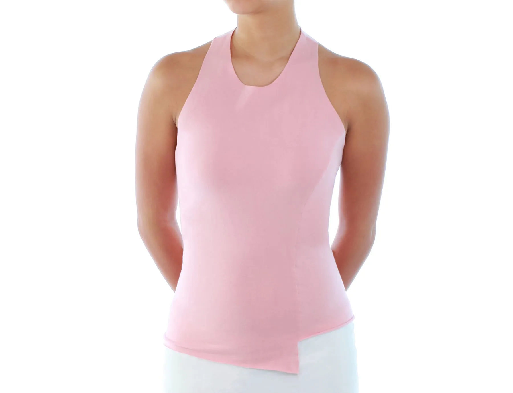 Asymmetrical Tank Top in Pink