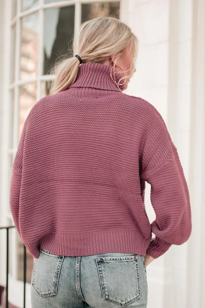 Aurora Button Sweater in Rose