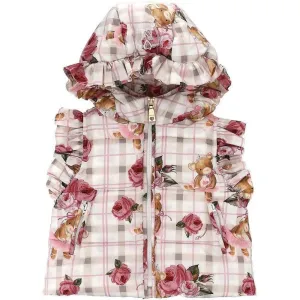 Baby Girls Pink Floral Gilet