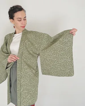 Bamboo leaves Haori Kimono Jacket