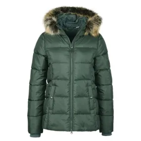 Barbour Midhurst Ladies Quilted Faux Fur Hood Jacket - Alchemy Green