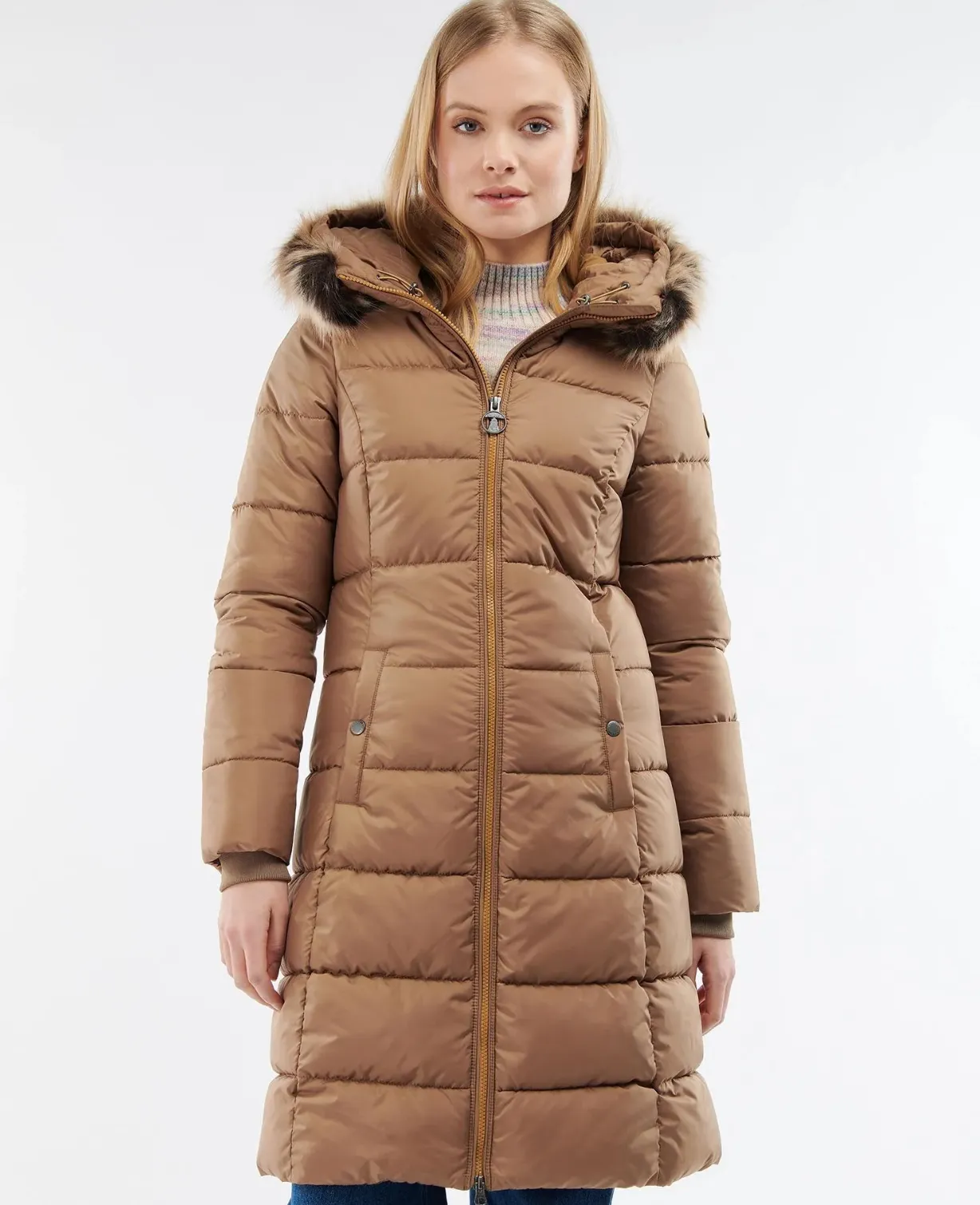 Barbour Rosoman Quilt with Fur Trimmed Hood LQU1542