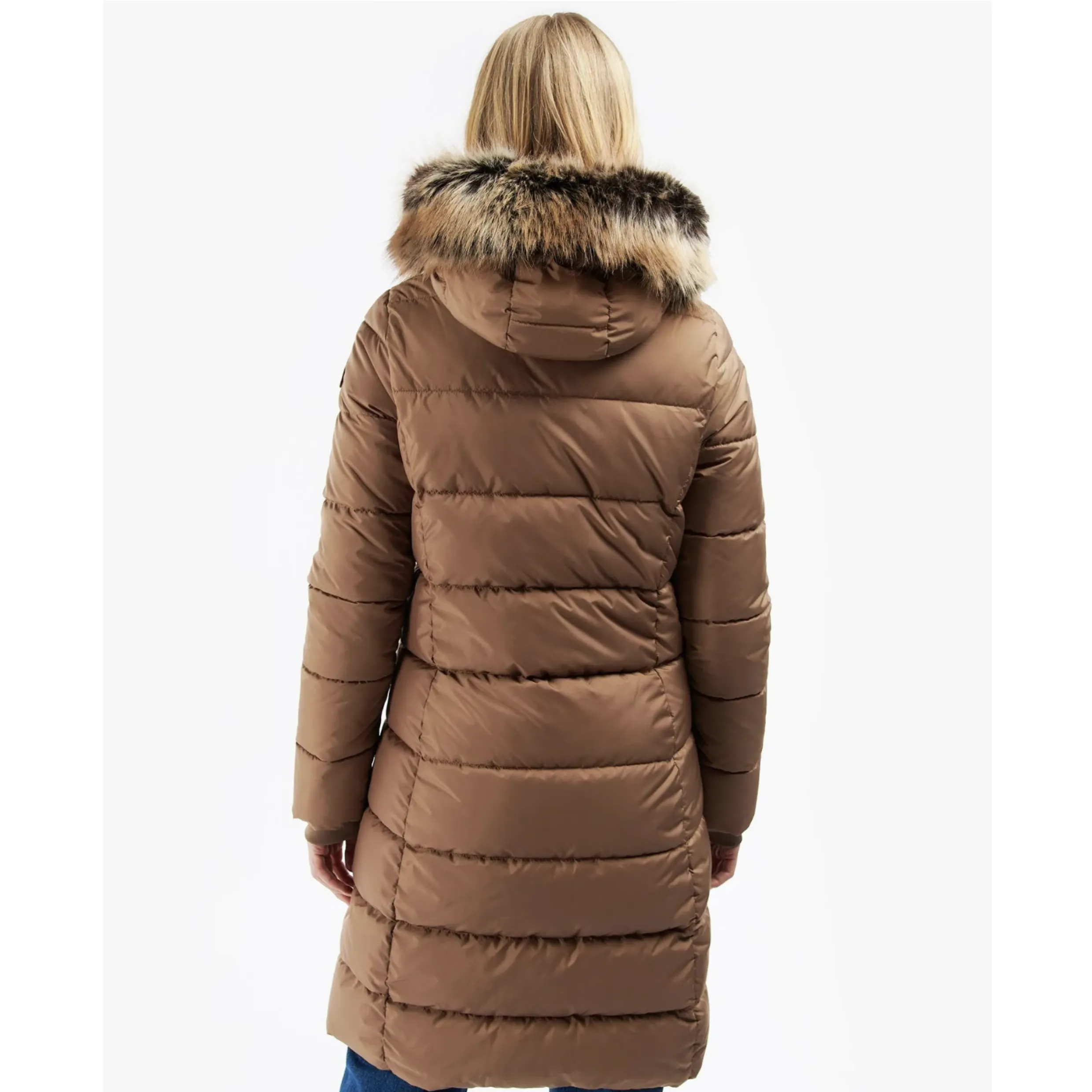 Barbour Rosoman Quilt with Fur Trimmed Hood LQU1542