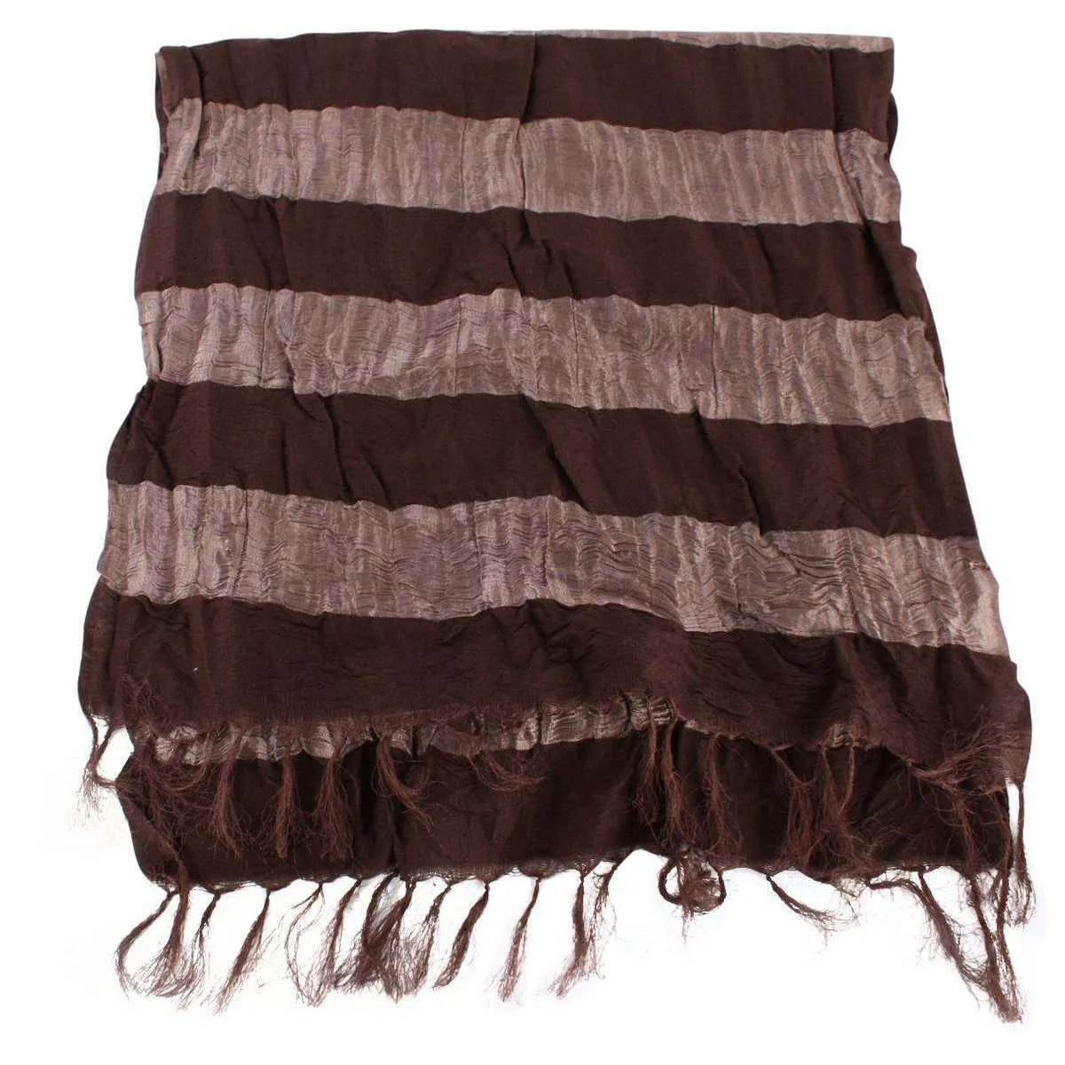 Bassin and Brown Sarracenia Hori Striped Scarf - Bronze/Brown