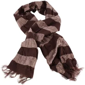 Bassin and Brown Sarracenia Hori Striped Scarf - Bronze/Brown