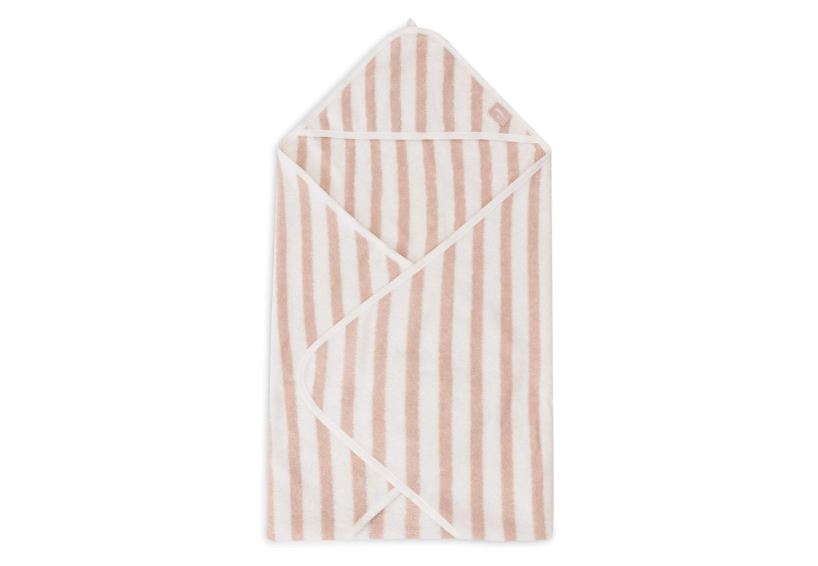 Bath cape 75x75cm Stripe Terry - Wild Rose - GOTS