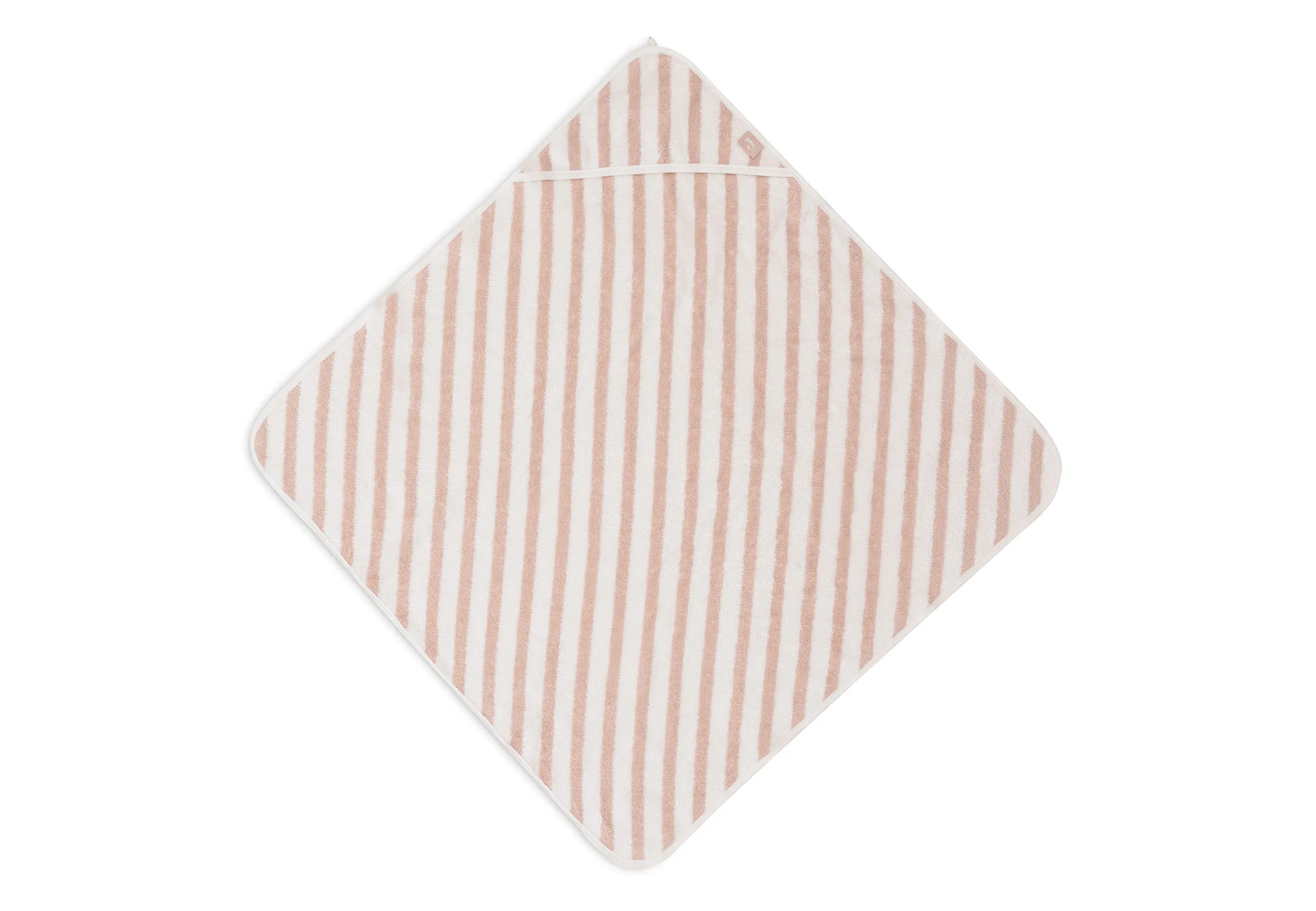 Bath cape 75x75cm Stripe Terry - Wild Rose - GOTS