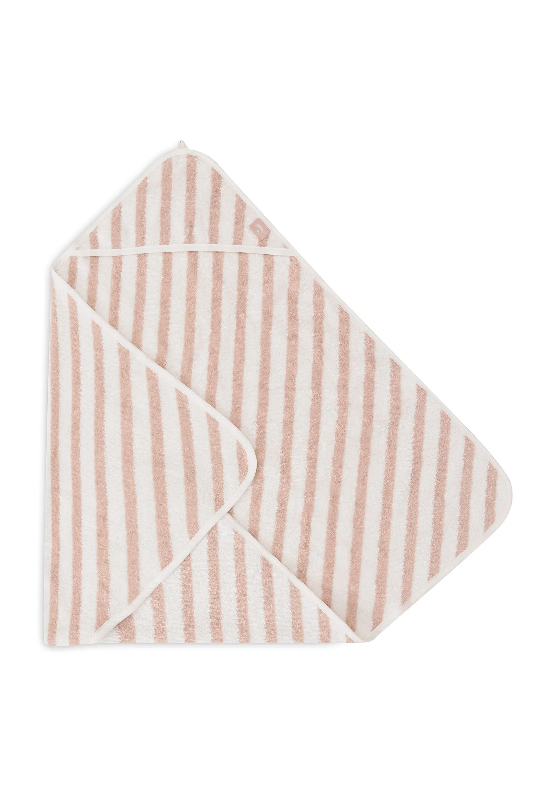 Bath cape 75x75cm Stripe Terry - Wild Rose - GOTS