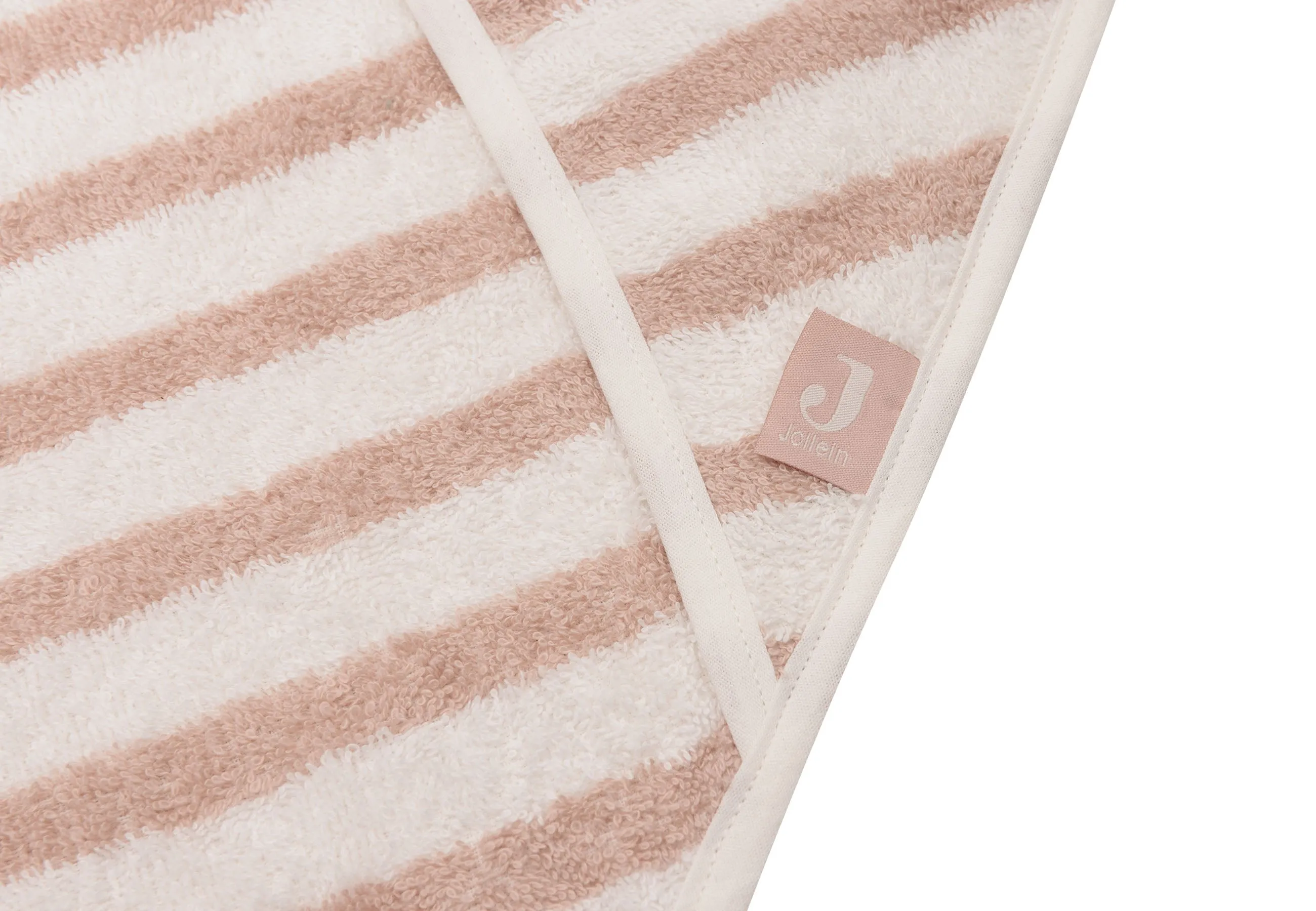 Bath cape 75x75cm Stripe Terry - Wild Rose - GOTS