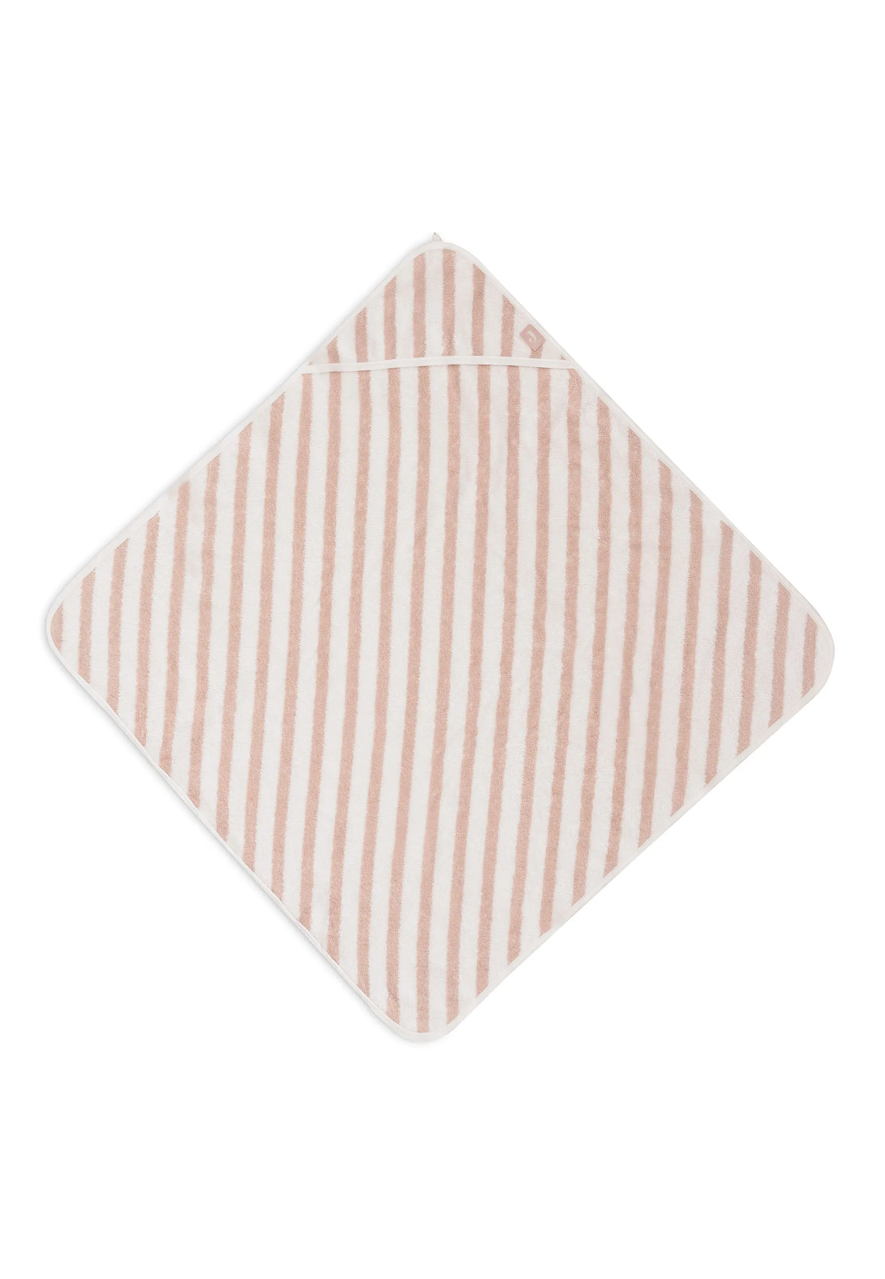 Bath cape 75x75cm Stripe Terry - Wild Rose - GOTS