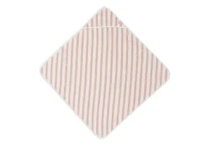 Bath cape 75x75cm Stripe Terry - Wild Rose - GOTS