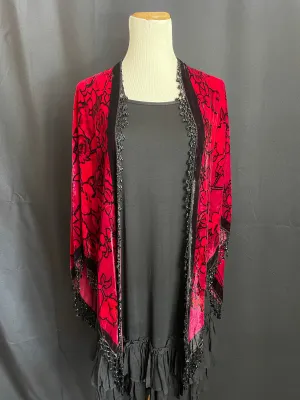 Beaded Fringe Lady Triangle Shawl