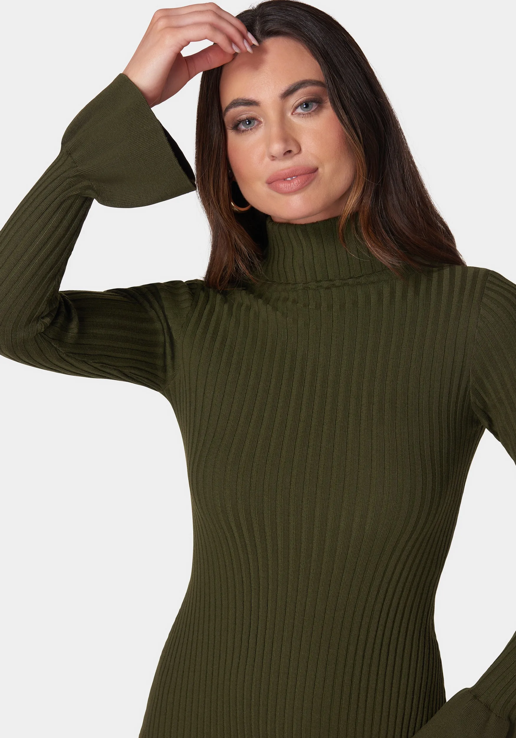 Bell Sleeve Sweater Dress