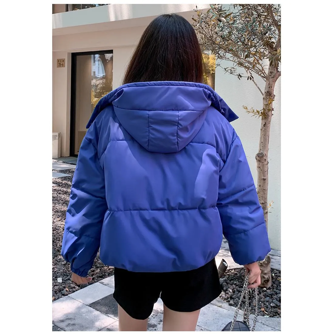 Bellows Pocket Cropped Puffer Jacket