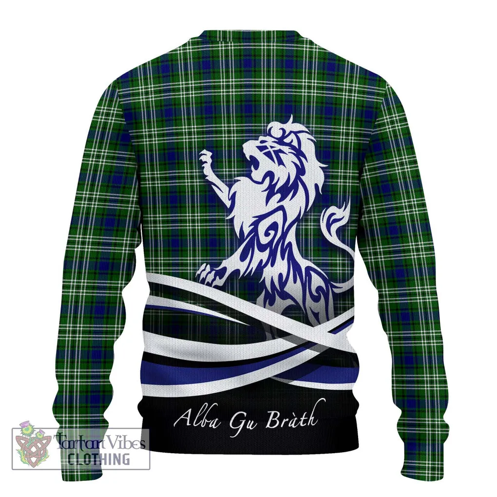 Blackadder Tartan Ugly Sweater with Alba Gu Brath Regal Lion Emblem