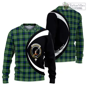 Blackadder Tartan Ugly Sweater with Family Crest Circle Style