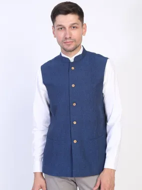 Blue Men Khadi Cotton Sadri