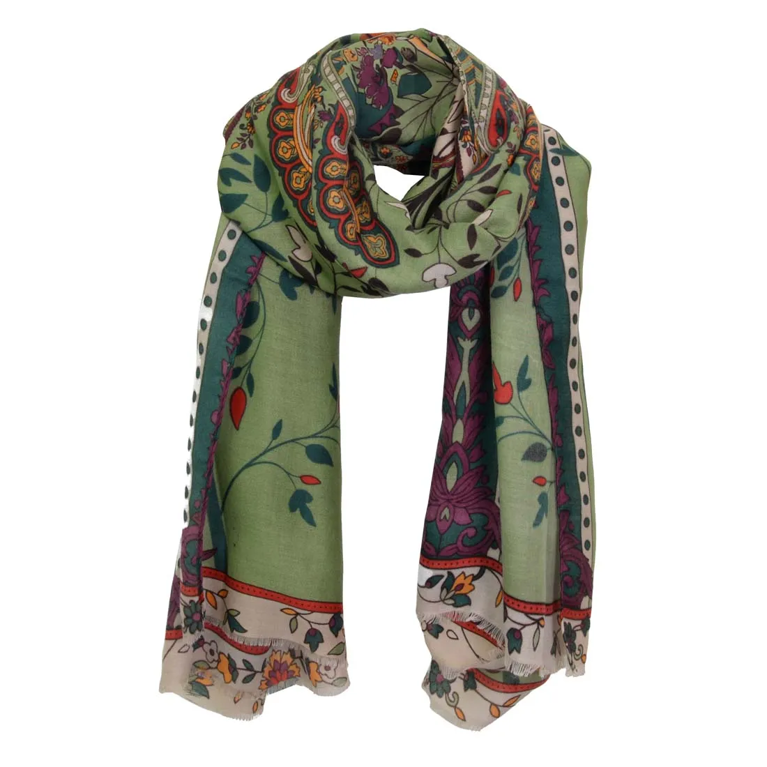 Boho Paisley Floral Scarf