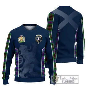 Brodie Hunting Modern Tartan Ugly Sweater with Family Crest and Lion Rampant Vibes Sport Style