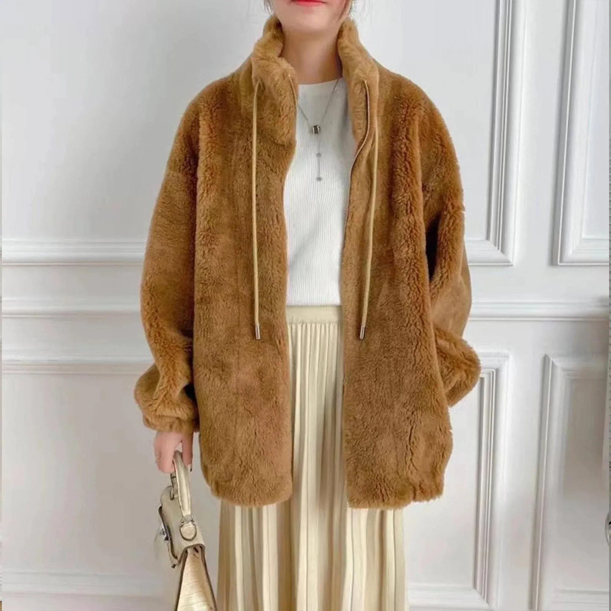 Camille Sheepskin Teddy Jacket