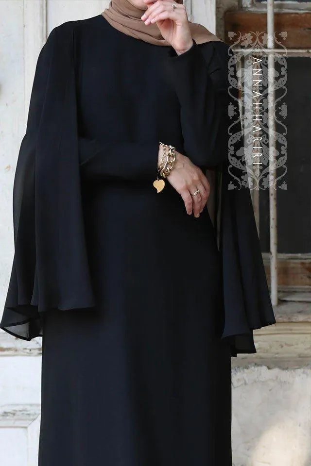 Cape Dress in Black