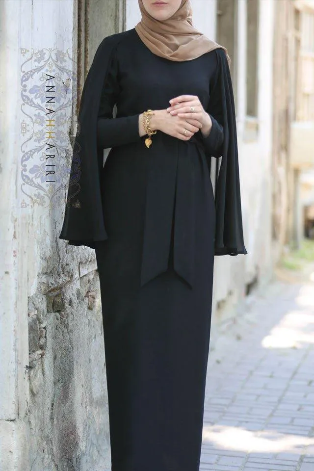 Cape Dress in Black