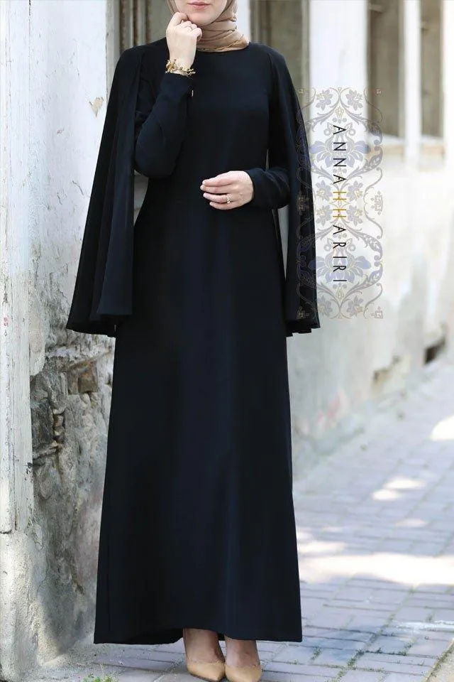 Cape Dress in Black