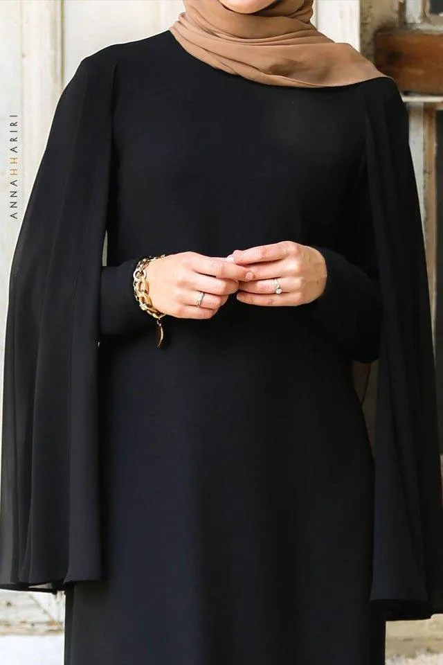 Cape Dress in Black