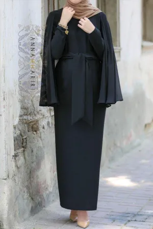 Cape Dress in Black