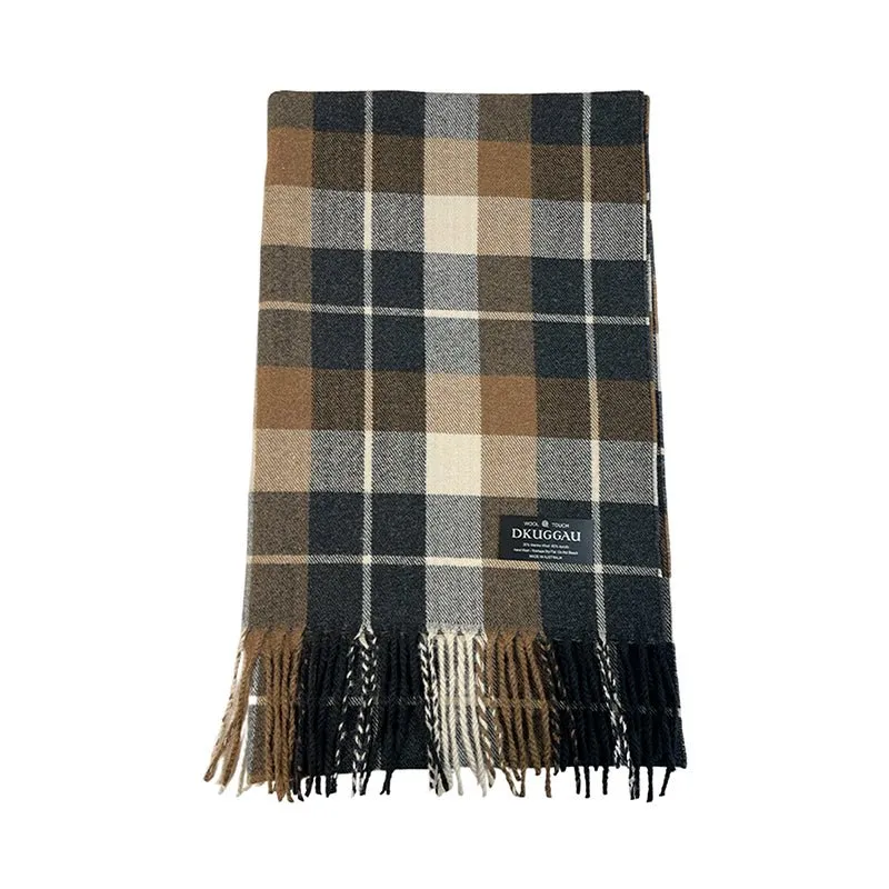 Check Wool Scarf