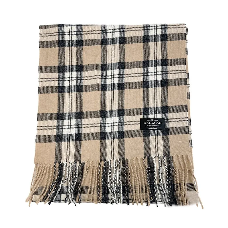 Check Wool Scarf