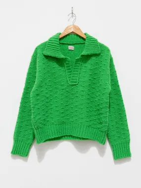 Chenille Yarn Polo - Green