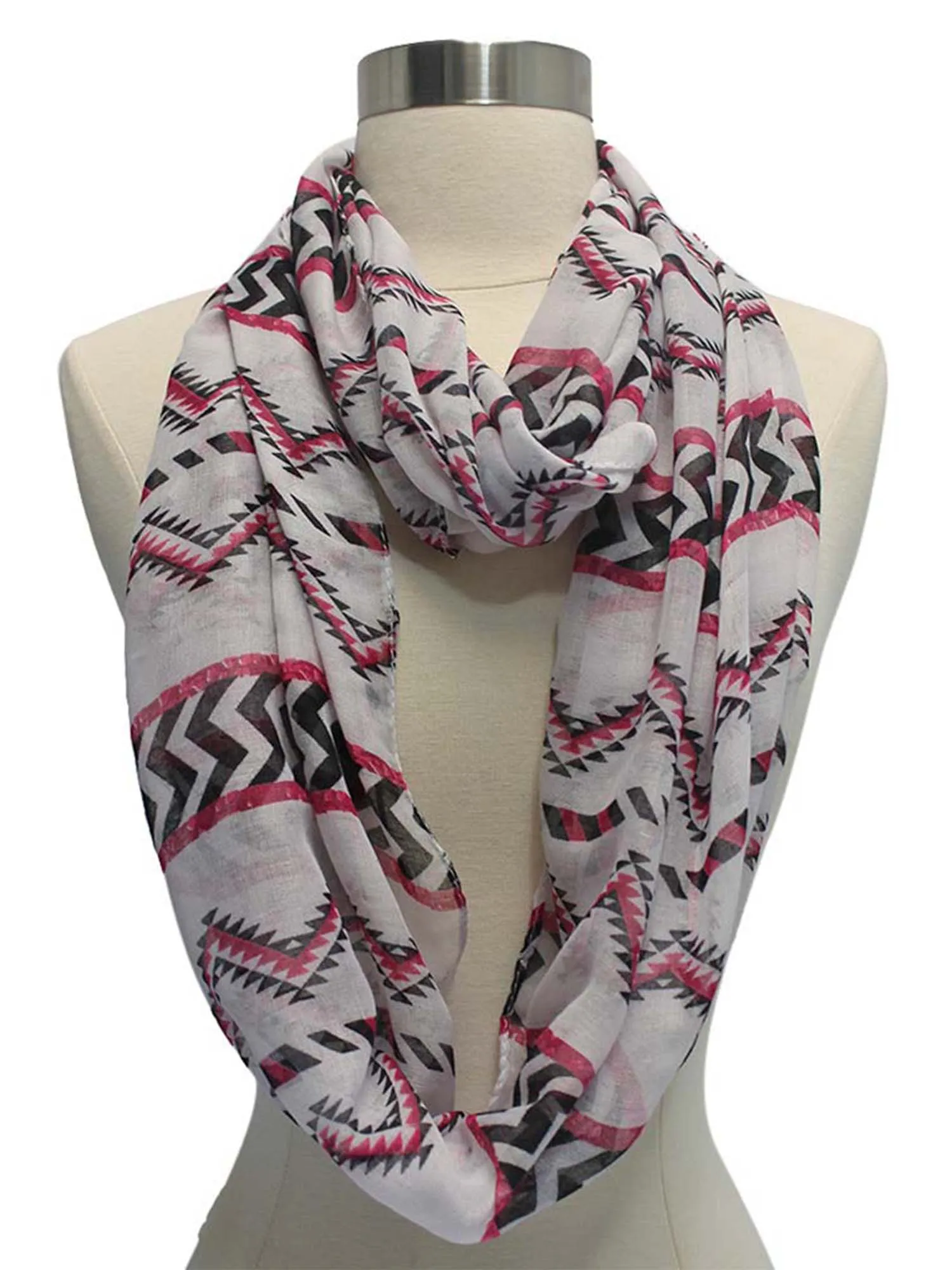 Chevron Aztec Print Infinity Scarf