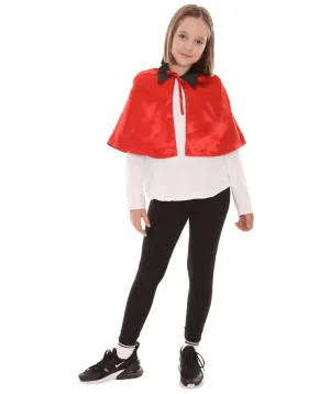 Child's Vampire Cape Costume | Red & Black Halloween Costume