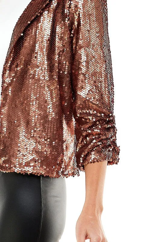 Cropped Sequin Blazer